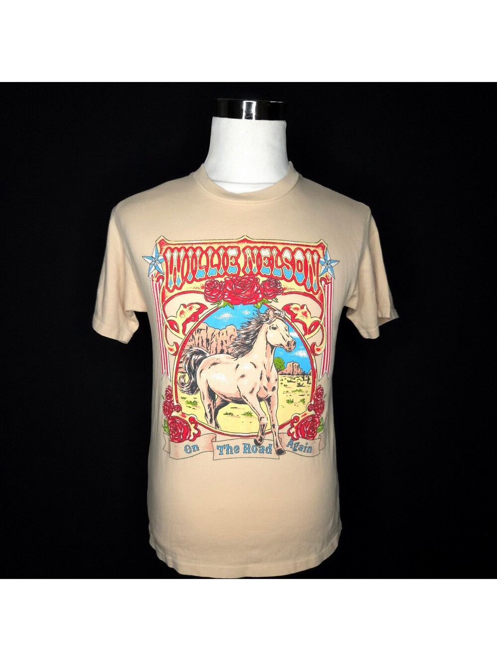 Women's Daydreamer Willie Nelson On The Road Again Weekend Tee Shirt Sz XS